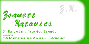 zsanett matovics business card
